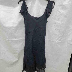 Vintage Ralph Lauren Little Black Dress Size Medium Ruffled details